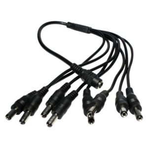 Cable Divisor de Corriente XCASE 1 Hembra a 8 Machos Para Camaras De Vigilancia (PULPO)
