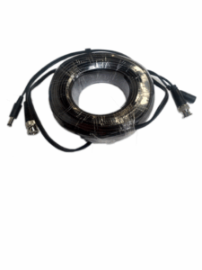 Cable SAXXON Con Conectores BNC y Plug De Energia Para Camara De Vigilancia 20 Mts, Color Negro