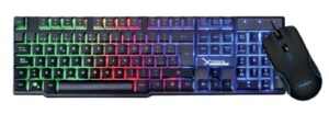 Kit Teclado y Mouse Gamer Xzeal XST-201, USB, Rainbow, Anti Ghosting, Mouse 6 Botones 3200DPI