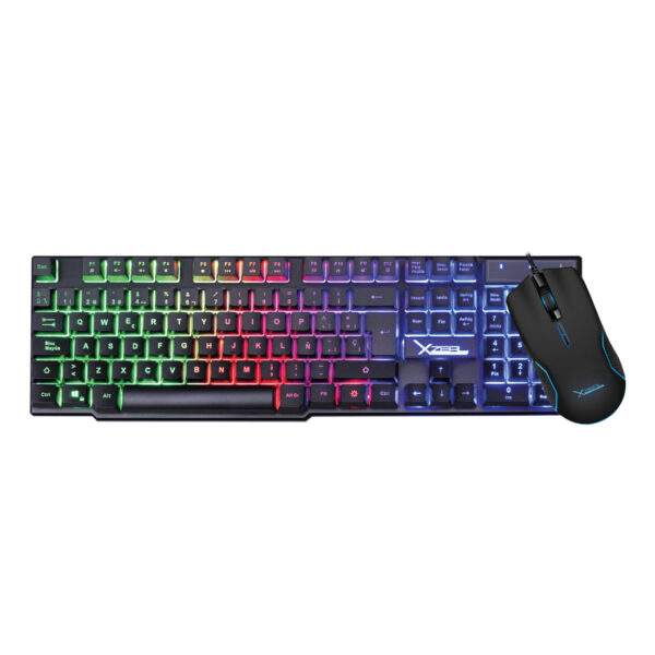 Kit Teclado y Mouse Gamer Xzeal XST-201, USB, Rainbow, Anti Ghosting, Mouse 6 Botones 3200DPI - Image 2