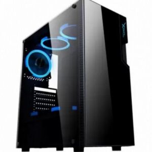 Gabinete XZEAL XZ130, torre ATX, panel lateral, 3 Ventiladores 12cm RGB, Negro