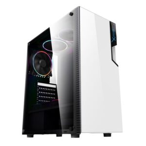 Gabinete Gaming Xzeal XZ130, Ventana Vidrio Templado, 3 Ventiladores 12cm RGB, Blanco