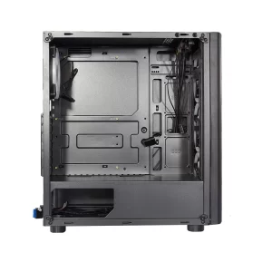 Gabinete Xzeal XZ110-1 Torre ATX, panel Lateral Vidrio, 3x ventiladores RGB, sin Fuente, Negro