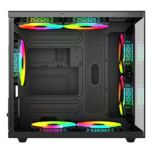 Gabinete Gamer XZEAL Cubo, ventana cristal, 2x vent frontales, 1x vent trasero 120mm, Negro