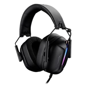Diadema Xzeal XZHSALRGB1B, RGB, Microfono desmontable, Negro