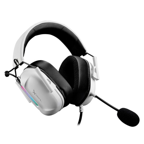 Diadema Xzeal XZHSALRGB1W, RGB, Control en Cable, Microfono desmontable, Blanco - Image 2