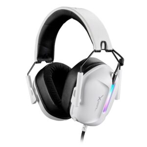 Diadema Xzeal XZHSALRGB1W, RGB, Control en Cable, Microfono desmontable, Blanco