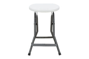 Banco MODAMOB plegable diametro 30cm, altura 46cm, blanco