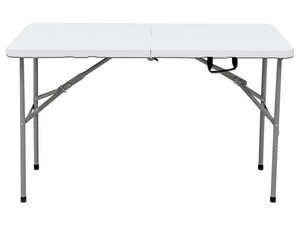 Mesa MODAMOB plegable tipo portafolio 1.22 metros, altura 74cm, ancho 61cm, Color Blanco