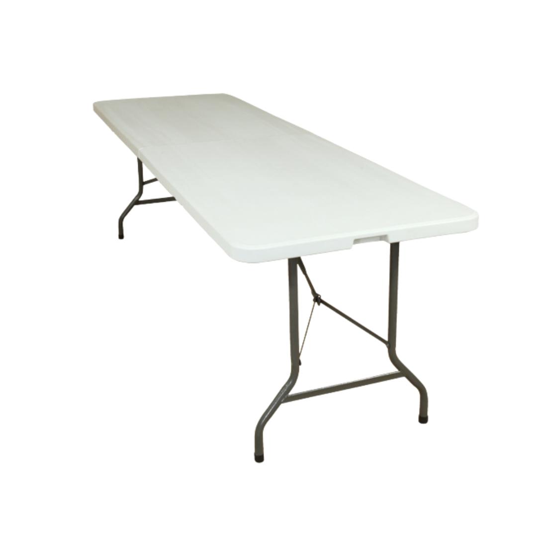 Mesa MODAMOB plegable tipo portafolio 2.44×0.76×0.74Mts, tubo 25mm diametro, panel 4.3cm