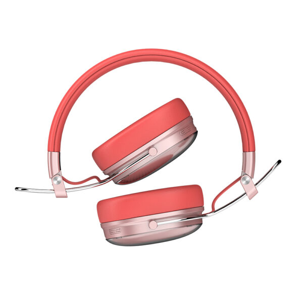 Audifonos Acteck Luxe Chic HP710, Bluetooth, Microfono, Plegables, Salmon - Image 5
