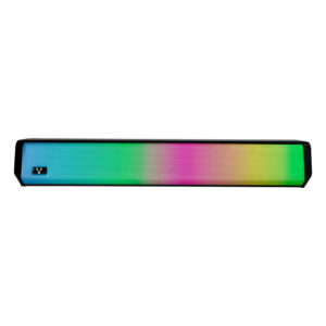 Mini Barra de Sonido Vorago Bluetooth BSP-320, 5W, Inalambrico, RGB, Auxiliar 3.5mm, Negro