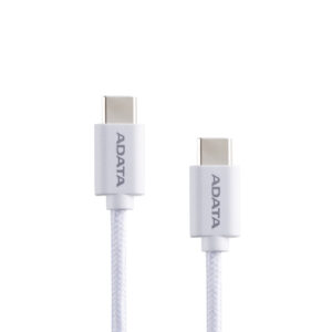 Cable USB ADATA, USB-C a USB-C, 2m, Blanco