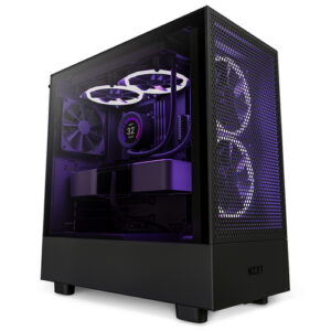 Gabinete NZXT H5 Flow RGB, Ventana lateral. 4 ventiladores 2xRGB, sin Fuente, Color Negro