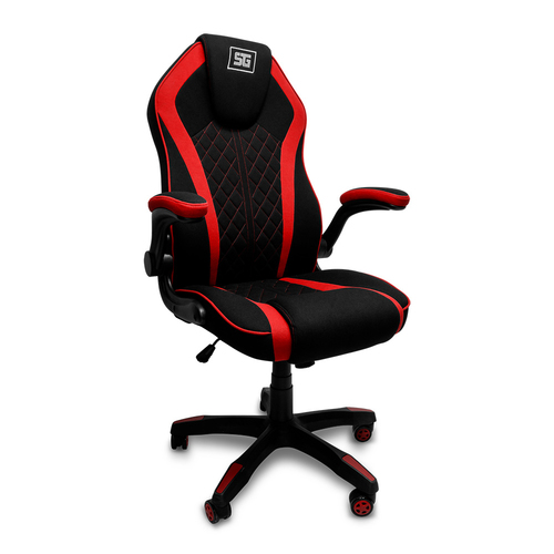 Silla Gamer Vorago CGC300-RD, Tela Automotriz, Mecanismo Mariposa, Ergonomica, Descansa Brazos, Color Rojo