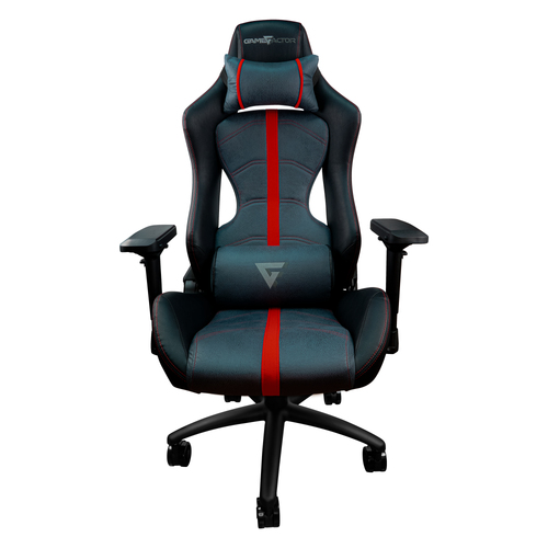 Silla Game Factor CGC650 RD, Tela y Sintetico, Descansa Brazos 4D, Reclinable, Cojin Lumbar, Color Rojo