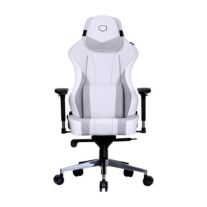 Silla Gamer Cooler Master Caliber X2C Descansa Brazos, Reclinable, Cojin Lumbar, Gris/Blanco