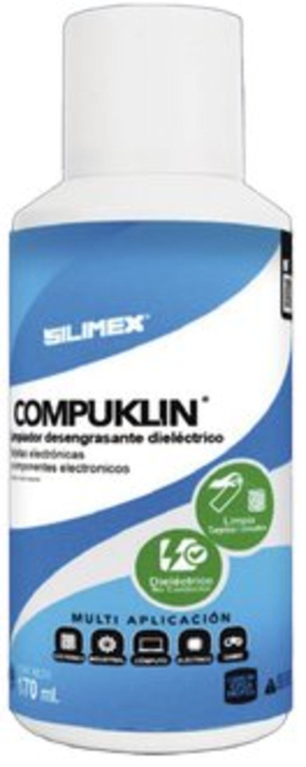 Limpiador Desegrasante dielectrico Silimex Compuklin, para Circuitos y Componentes Electronicos, 170 ml