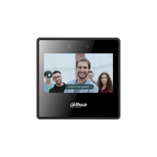 Control de Asistencia Dahua con reconocimiento facial, Pantalla 4.3″ touch, WIFI, USB, Negro
