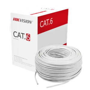 Bobina de Cable UTP Hikvision, 305 Metros, CAT6, Interior, Para redes y video, Blanco