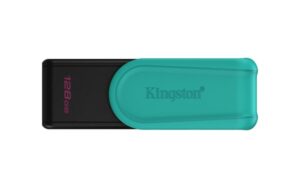 Memoria USB Kingston DataTraveler Exodia S, 128 GB, 3.2 Gen 1, Color Negro/Turquesa