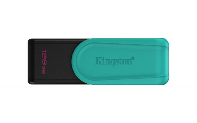 Memoria USB Kingston DataTraveler Exodia S, 128 GB, 3.2 Gen 1, Color Negro/Turquesa