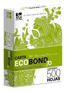 Papel cortado Ecobond 70 tamano carta, 95% blancura, 500 hojas