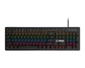 Teclado Mecanico Gaming MSI, FORGE GK300 US, USB, Anti-ghosting, RGB, Ingles, Negro