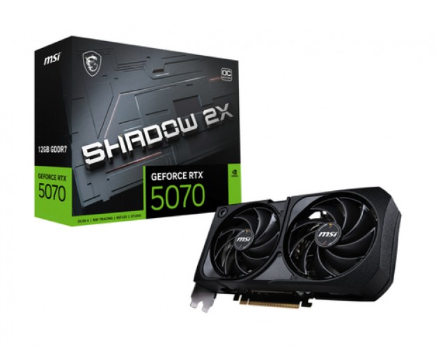 Tarjeta de Video MSI GeForce RTX 5070 SHADOW 2X OC, 12 GB, REFLEX, 192 Bit, GDDR7, PCIe x16 5.0