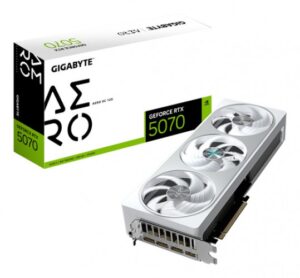 Tarjeta de Video Gigabyte GeForce RTX 5070 AERO OC 12G, 12 GB, 192 Bit, GDDR7, PCI Express x16 5.0, 3x DP, 1x HDMI