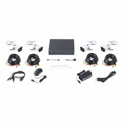 Kit de Vigilancia Hilook CCTV, DVR 8 Canales, 4 Camaras Bala, 2MP, IP66, Con accesorios