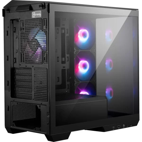 Gabinete Gaming MSI MAG PANO M100R PZ, Ventana Lateral Vidrio Templado, Mother PROJECT ZERO, Negro, BTF - Image 4