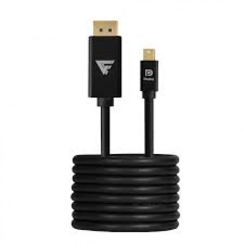 Cable Mini DisplayPort a DisplayPort Game Factor MDTD400, Ultra HD 4K, 21 GBPS, 2M, Negro