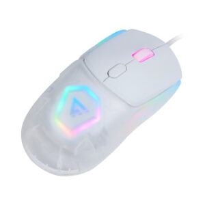 Mouse Gamer Game Factor MOG530, Alambrico, RGB, Pixart 3327, 12000 DPI, Blanco