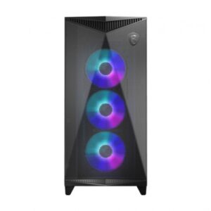Gabinete MSI MPG GUNGNIR 300R AIRFLOW, Negro, RGB, 3x Vent frontales 120 mm, Vent traseros 120 mm