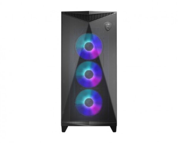 Gabinete MSI MPG GUNGNIR 300R AIRFLOW, Negro, RGB, 3x Vent frontales 120 mm, Vent traseros 120 mm