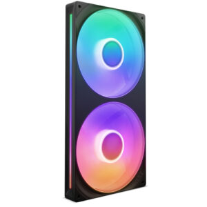 Kit 2 Ventiladores NZXT F280 RGB CORE, 2000 RPM, LED Multi, Plastico, 280mm, Color Negro