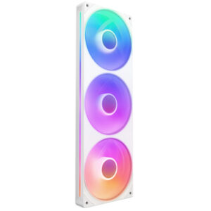 Kit 3 Ventiladores NZXT F360 RGB CORE, 36 cm, 2400 RPM, LED Multi, Plastico, Color Blanco