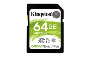 Memoria SD XC Kingston Canvas Select Plus, 64Gb, Clase 10 UHS-I Hasta 100MB/S