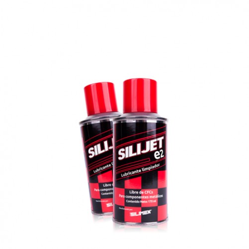 Lubricante Limpiador SILIMEX SILIJET E-2 Espray para limpieza de equipos, Uso adecuado Metal/Plastico, 170 ml