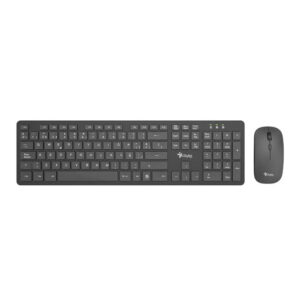 Teclado Y mouse Inalambrico Stylos, 105 Teclas, USB, Optico, Espanol, Negro