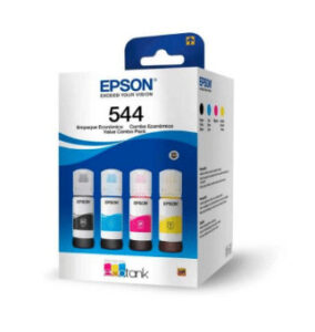 Botella de tinta Epson T544 Original, 4 Piezas, Negro/Cian/Magenta/Amarillo, 65 ml