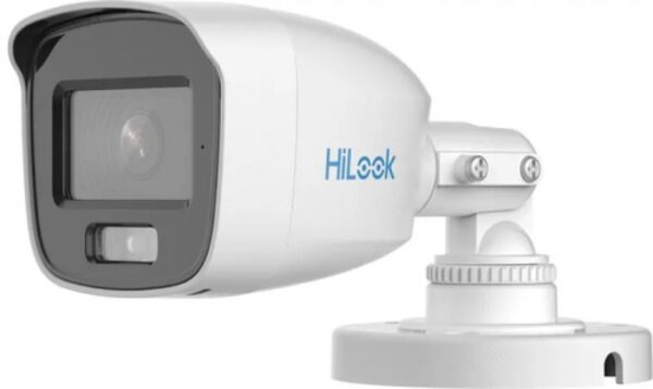 Camara Hilook CCTV, Bala, 2MP, ColorVu, IR 20m, Exterior, IP66, Microfono, Metal