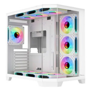 Gabinete Xzeal X-Tron XZ150, Midi-Tower, ATX/M-ATX, Vidrio Templado, 4xVent ARGB, Sin Fuente, Blanco