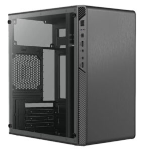 Gabinete Acteck Performance II, Micro Torre, Micro ATX, ITX, Ventana de acrilico, fuente 500w, Negro