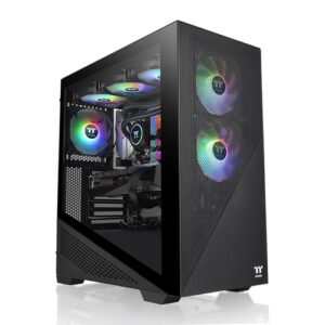 Gabinete Thermaltake Divider 370 TG ARGB, Ventana lateral, 3x Ventiladores, Negro