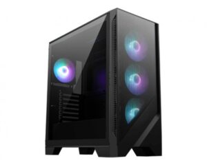 Gabinete MSI MAG FORGE 321R AIRFLOW, ATX, Panel Acrilico, 4x Vent RGB, Midi Tower, Negro