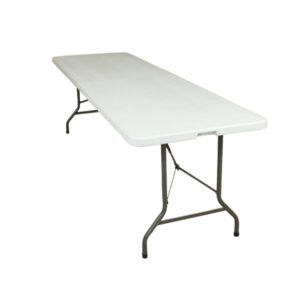 Mesa MODAMOB plegable tipo portafolio 2.44x0.76x0.74Mts, tubo 25mm diametro, panel 4.3cm de grosor