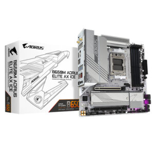 Tarjeta madre GIGABYTE B650M AORUS ELITE AX ICE Socket AM5, 4 DDR5-SDRAM, Wifi