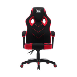 Silla Gamer Vorago Start the Game CGC301-RD, Reclinable, Soporta Brazos, Ruedas Giratorias, Hasta 120kg, forro en Tela Color Negro/Rojo